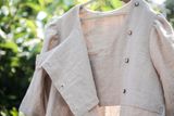  Áo y tá cài nút lệch | Sand grey Nurse blouse | CHOI SEWING | PRE-ORDER 
