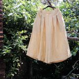  Quần váy | Pastel yellow European linen Culottes | CHOI SEWING 