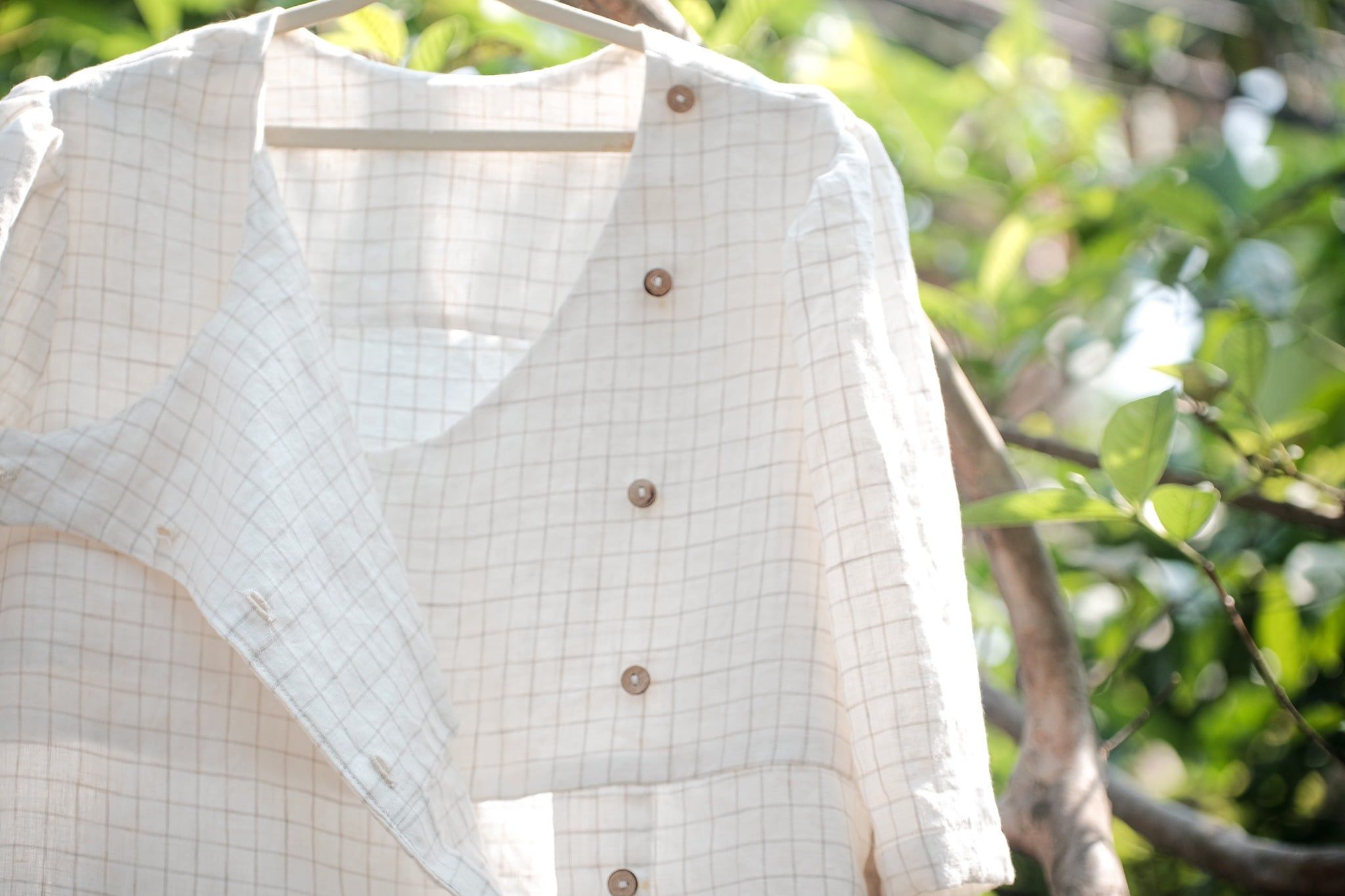  Áo y tá cài nút lệch | Caro Nurse blouse | CHOI SEWING | PRE-ORDER 