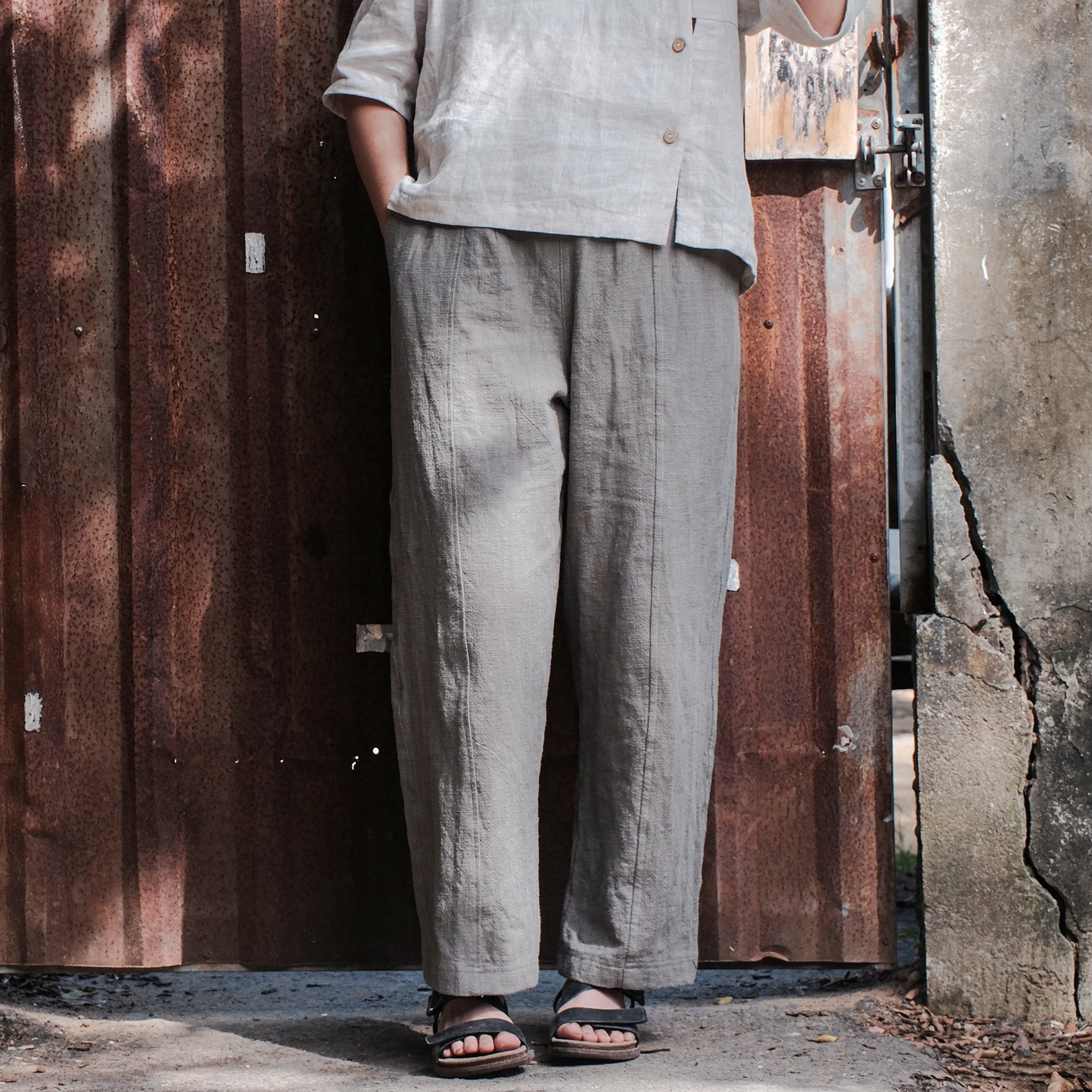  Quần Linen Cotton Pale blue | Lincotta pants | WOMEN CLOTHING 
