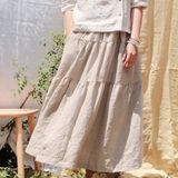  Váy xòe 3 tầng | Sand grey Ruffled Skirt | WOMEN CLOTHING 
