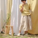  Quần váy | Sand grey European linen Culottes | CHOI SEWING 