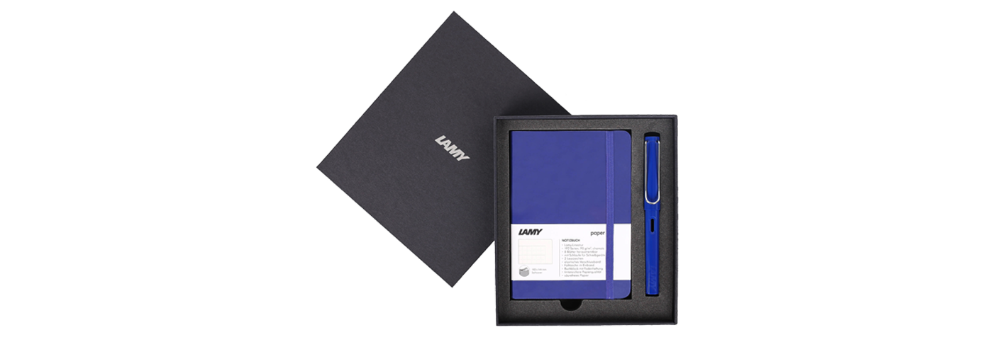 Notebook Softcover + Safari fountain pen Gift set