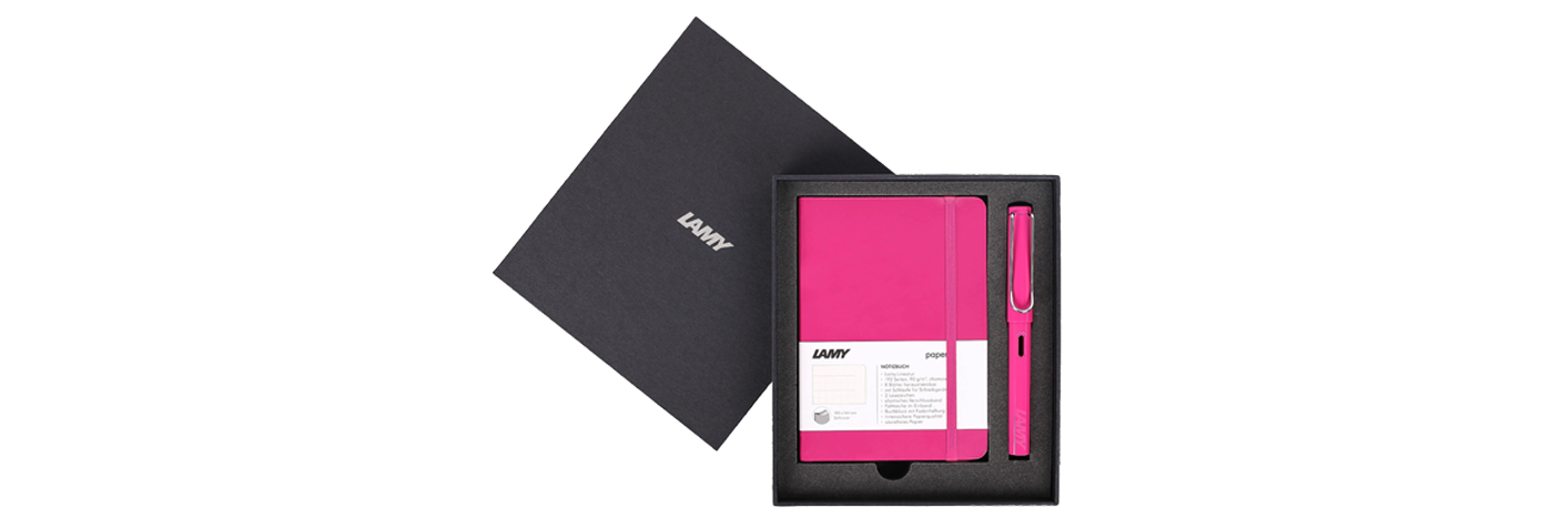 Notebook Softcover + Safari fountain pen Gift set