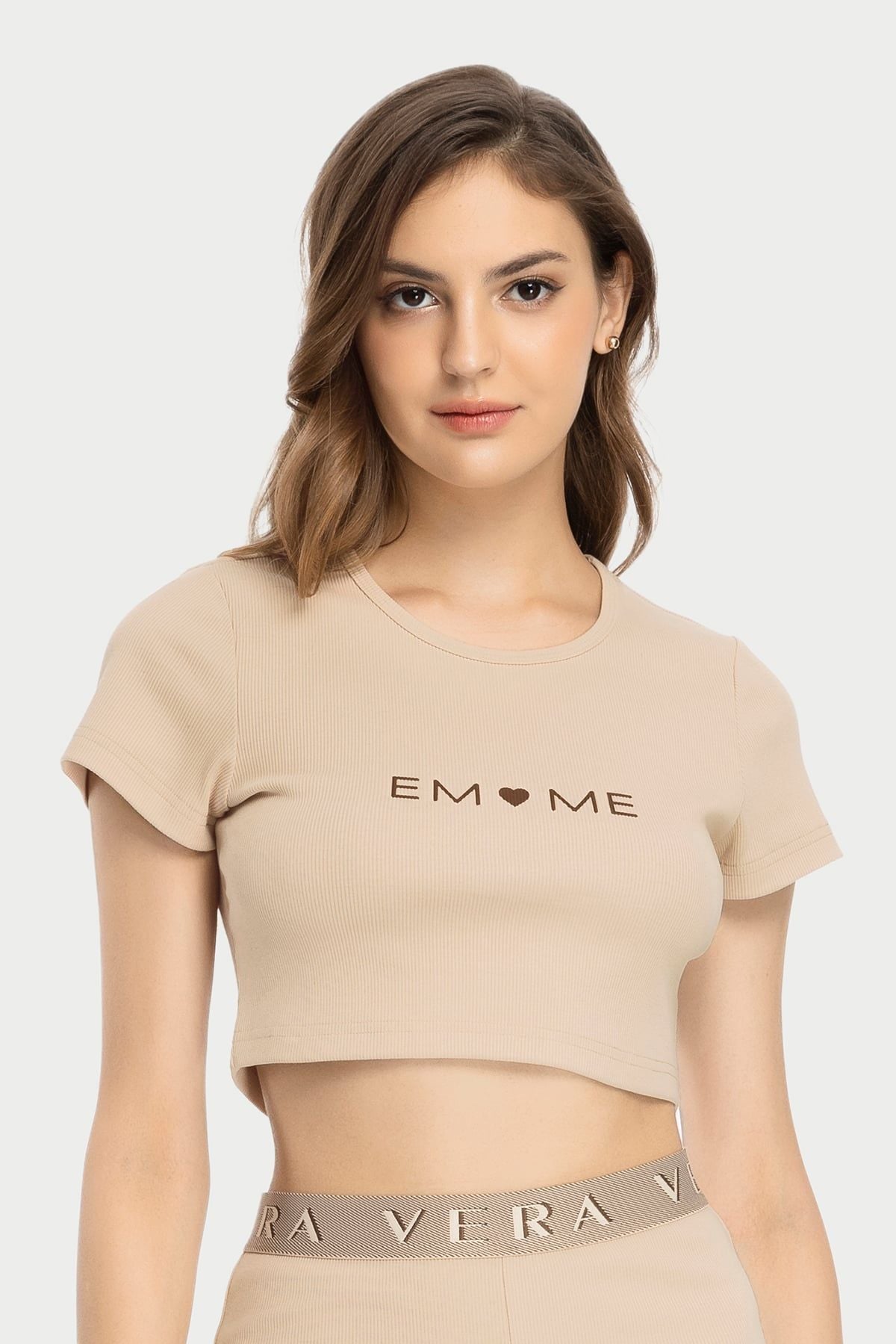 Áo Crop top nữ Vera by Chipu Cotton Rib trơn - C0016