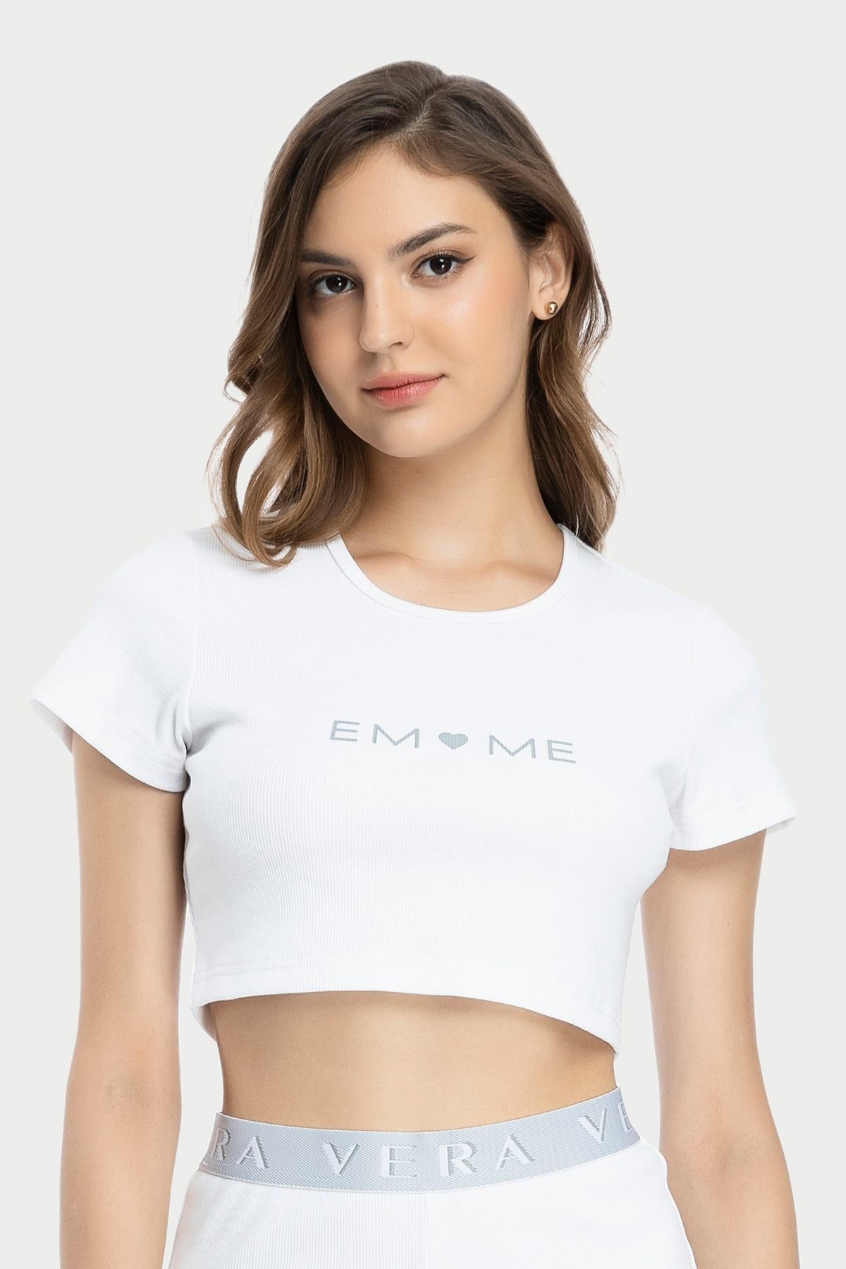 Áo Crop top nữ Vera by Chipu Cotton Rib trơn - C0016