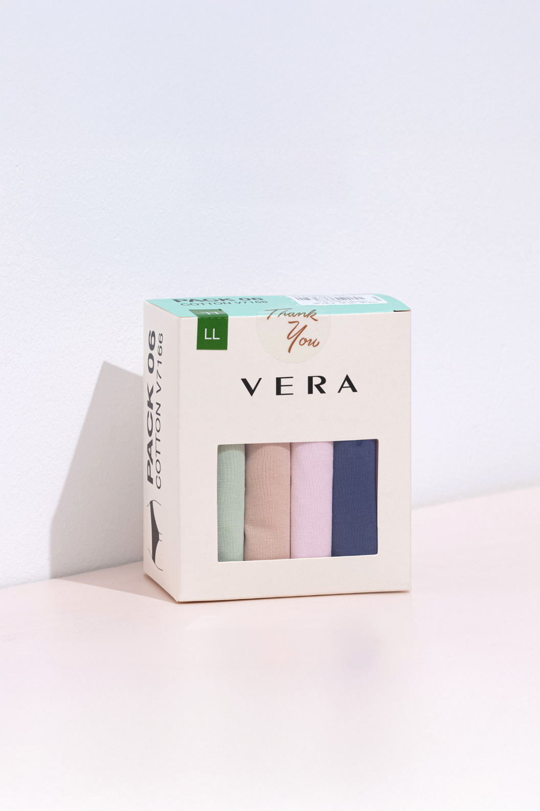 Quần lót nữ pack love vera cotton - 7166/8397 (cạp thấp) Vera