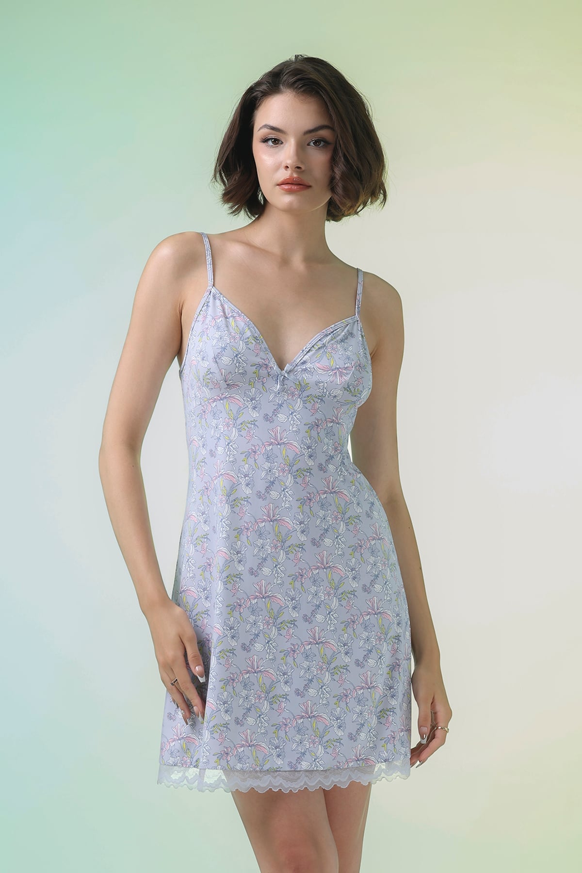 Đầm Nữ Vera V0711 Polyamide Phối Ren