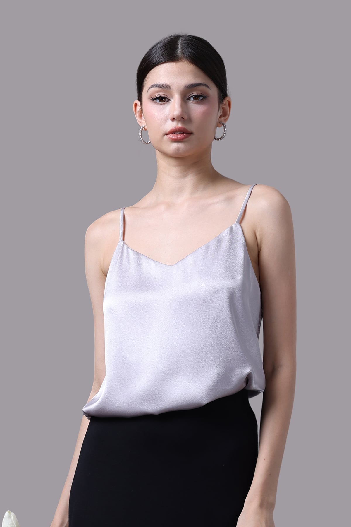 Áo camisole nữ vera satin trơn - v0674 Vera