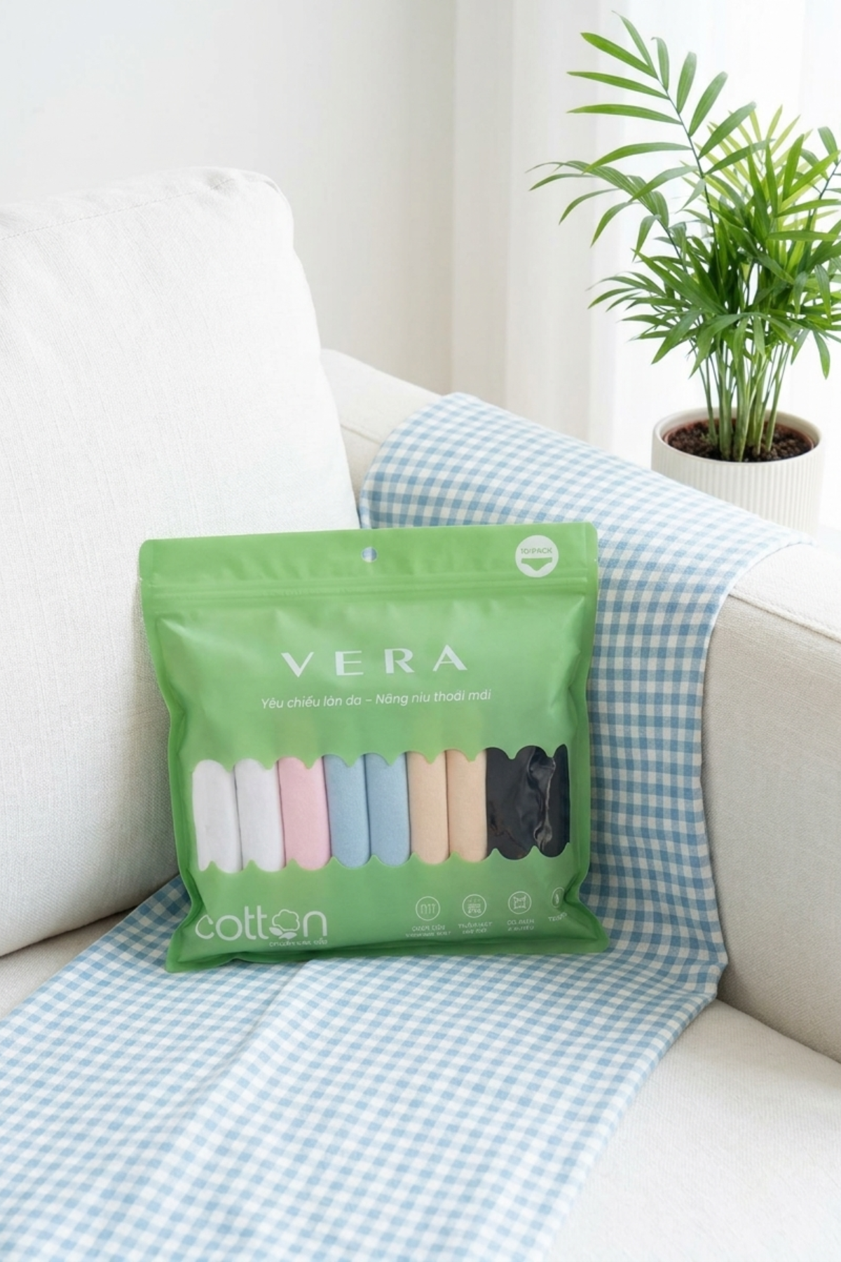 Quần lót nữ Pack Love VERA cotton - 7166/8397 (cạp thấp)