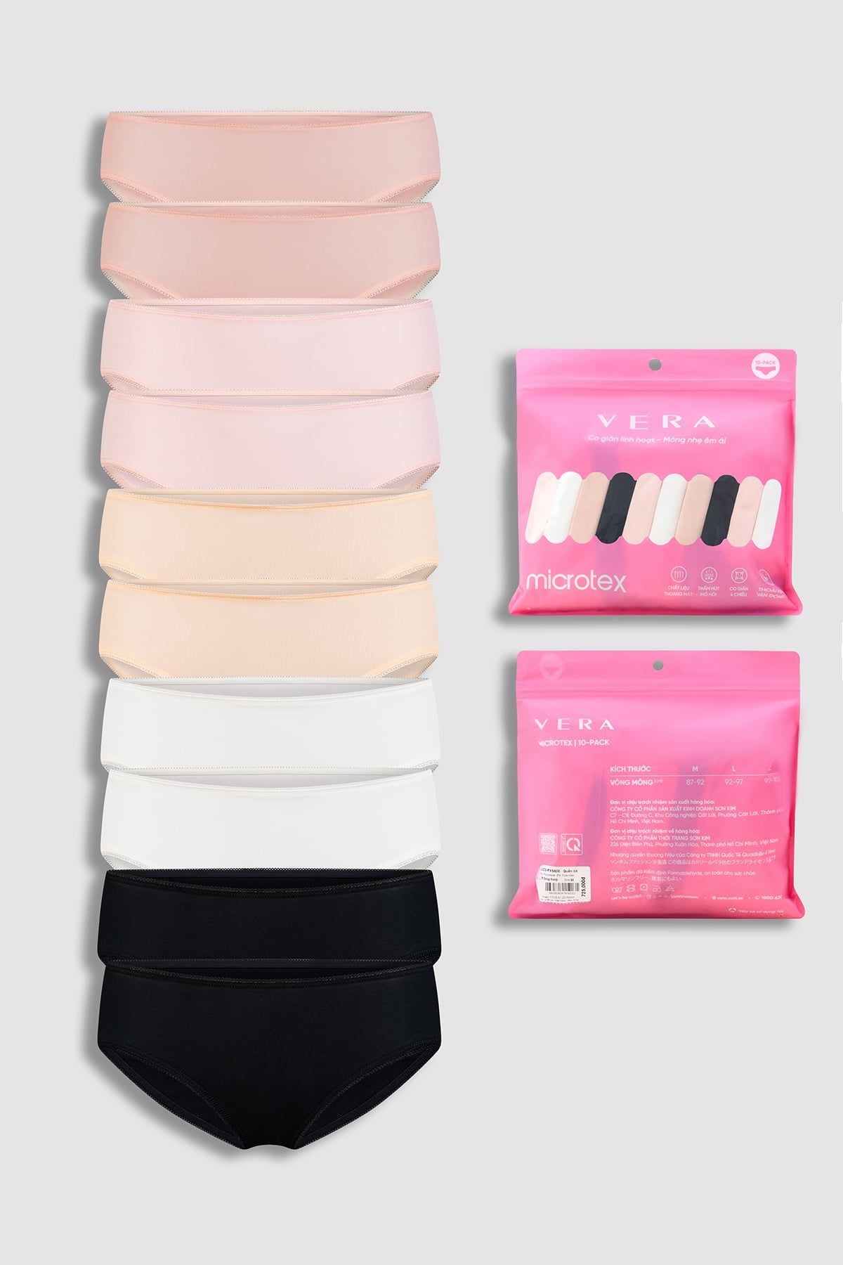 Quần lót nữ Pack Love VERA thun lạnh - 6323 (cạp thấp)