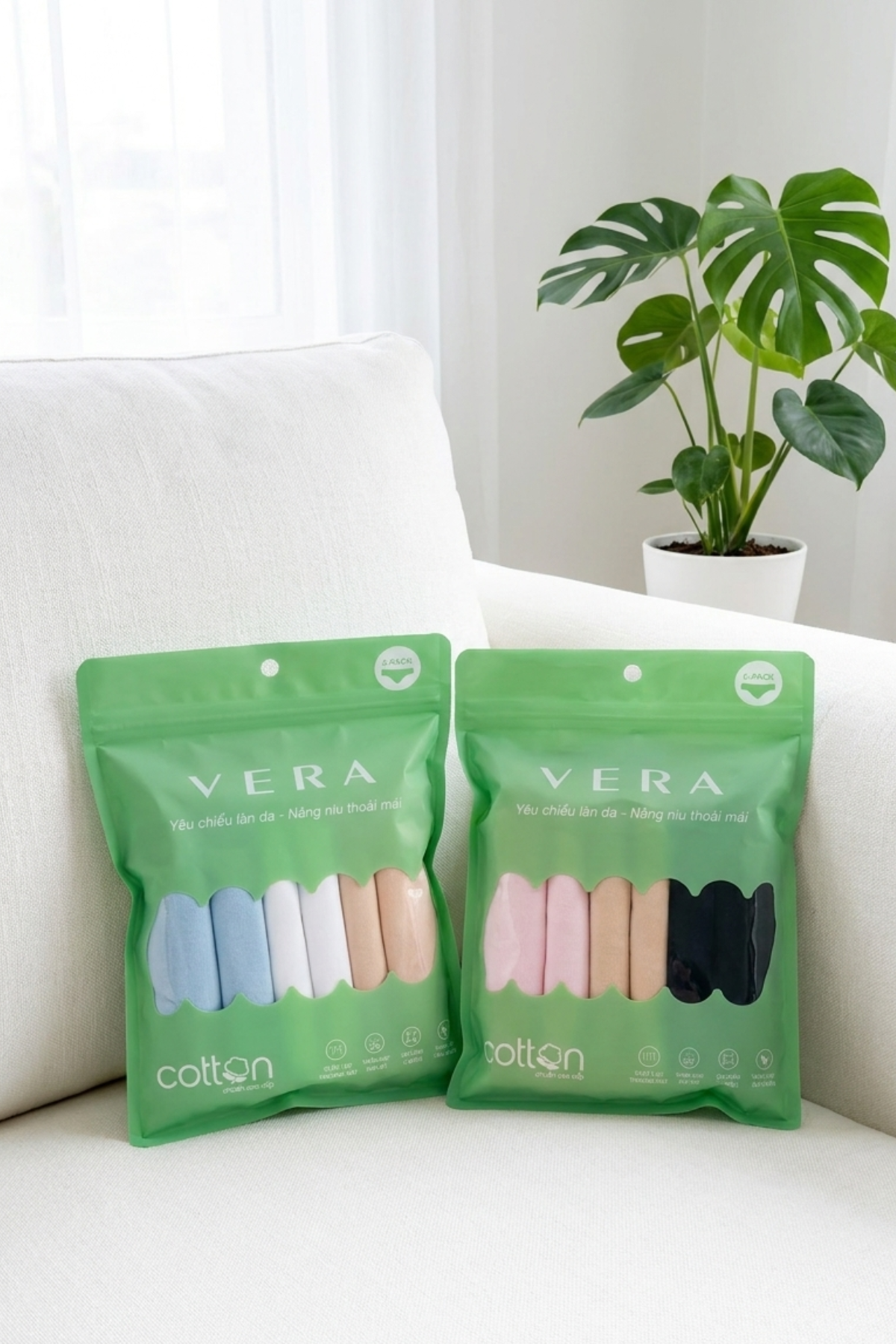 Quần lót nữ Pack Love VERA cotton - 7166/8397 (cạp thấp)