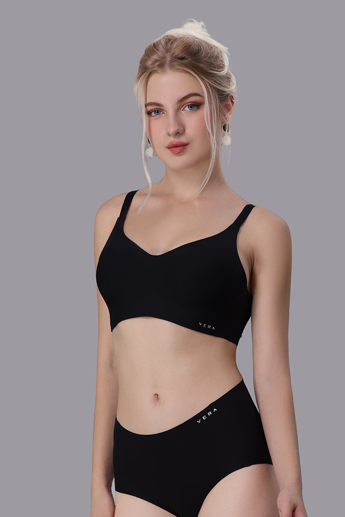 Áo ngực wireless nữ vera nylon trơn mút mỏng - v0631