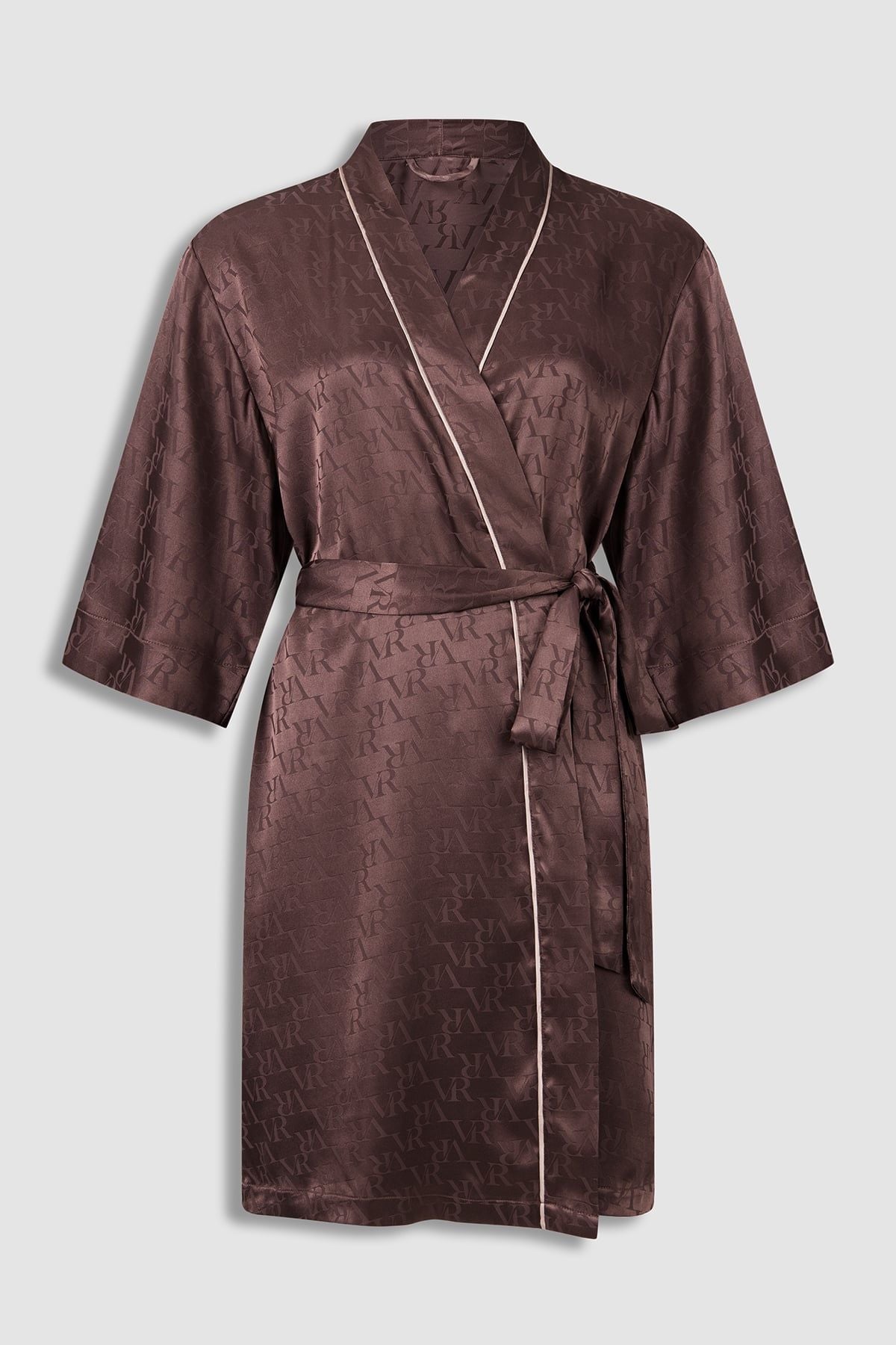 Áo khoác kimono Vera satin Jacquard tay lửng - V0842