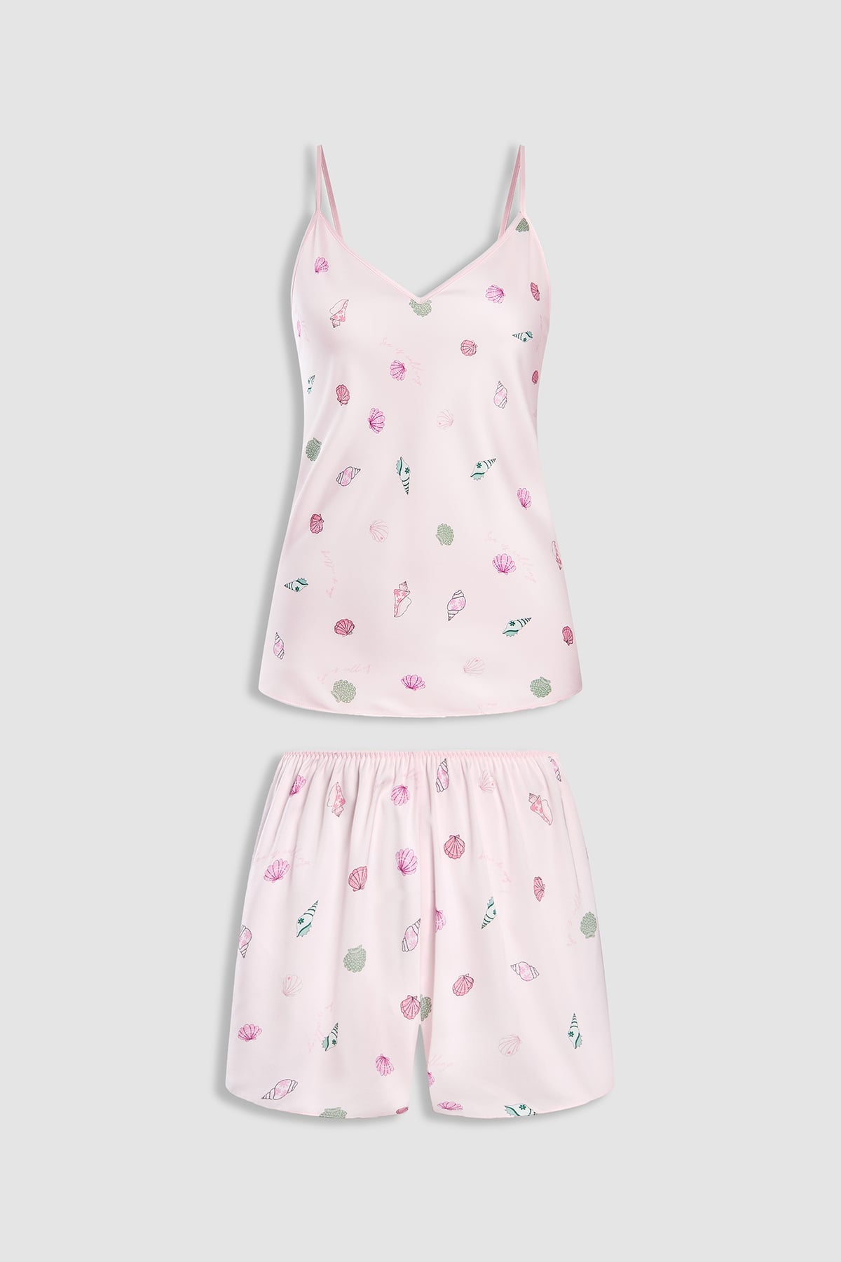 Bộ short nữ Vera satin in hai dây - V0804