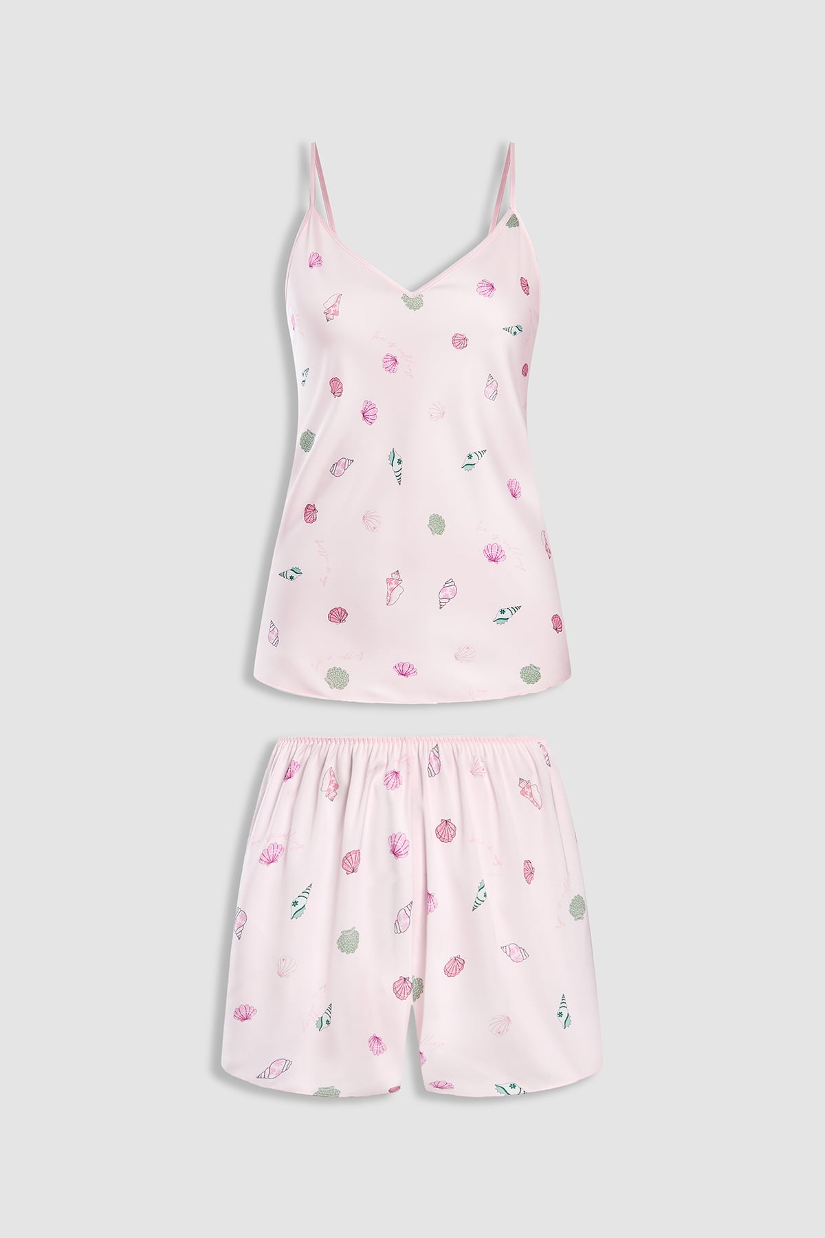 Bộ short nữ vera satin in hai dây - v0804