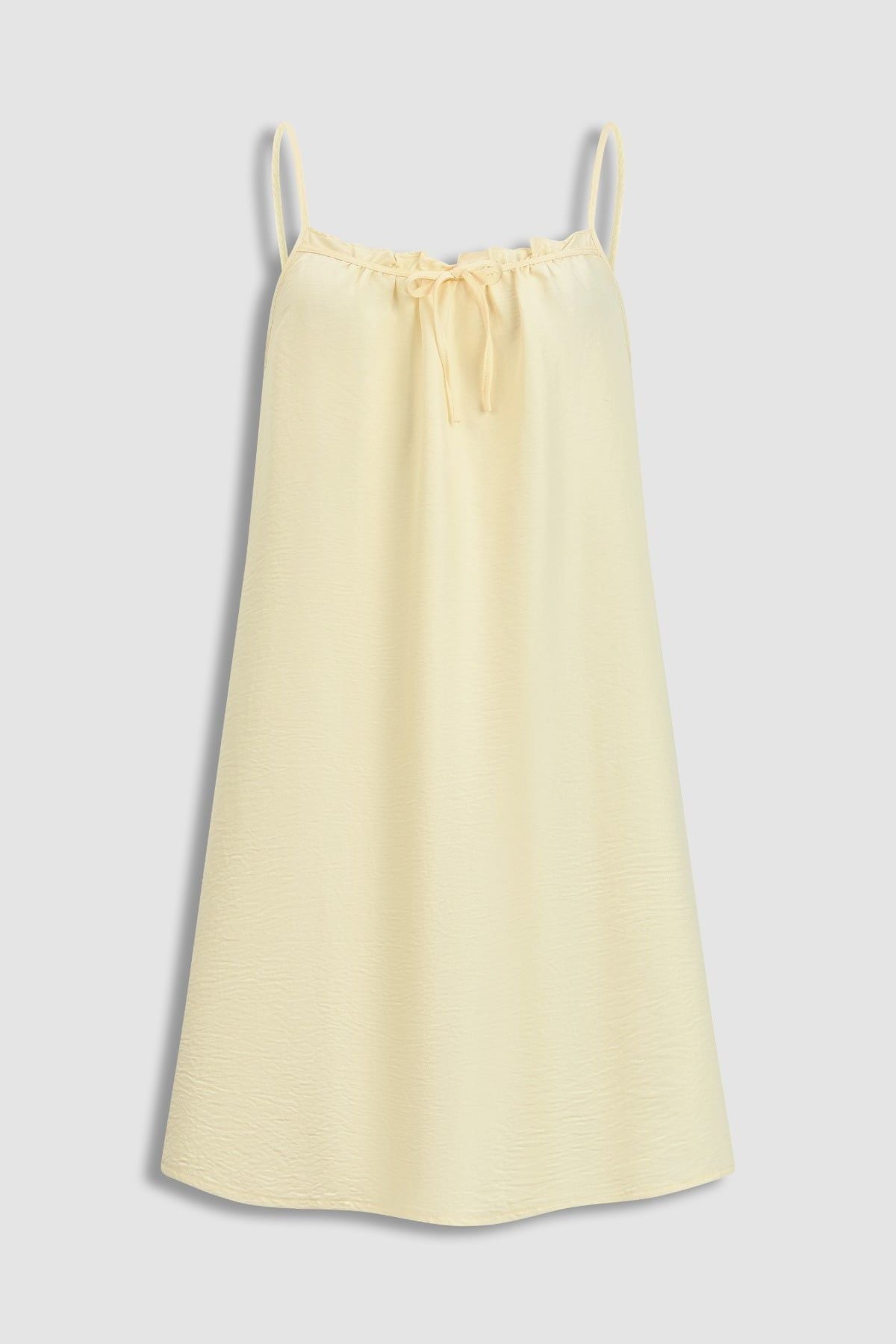 Đầm ngắn Misaki cotton nhăn trơn hai dây - M1118