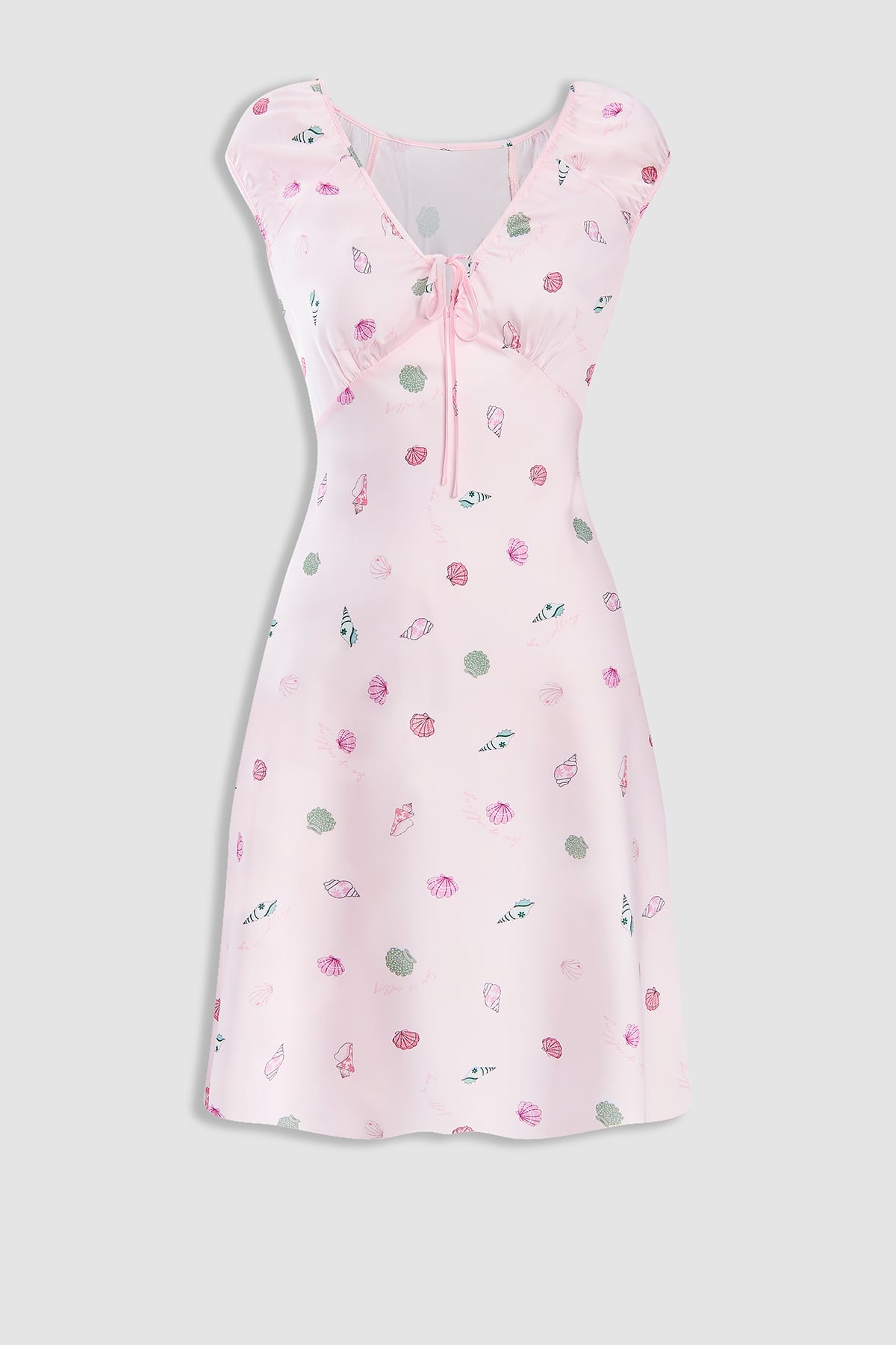 Đầm ngắn nữ Vera satin in tay con - V0805