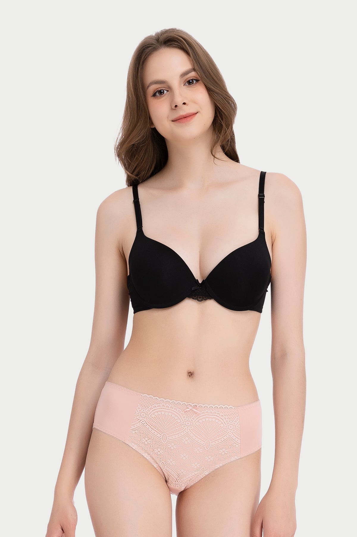 Quần lót lưng cao Misaki microfiber phối ren - M1082