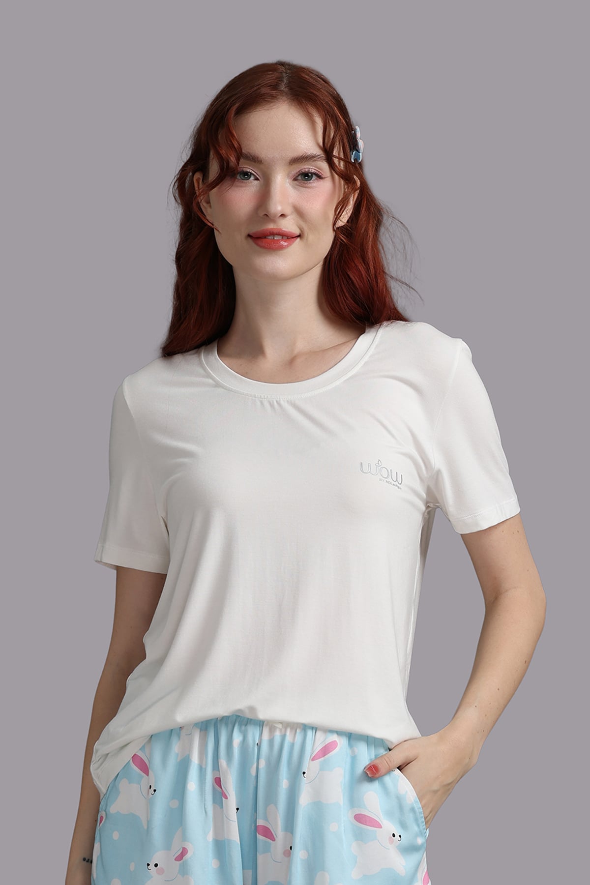 Áo t - shirt Wow by NDLanNgoc cotton bamboo - N0013