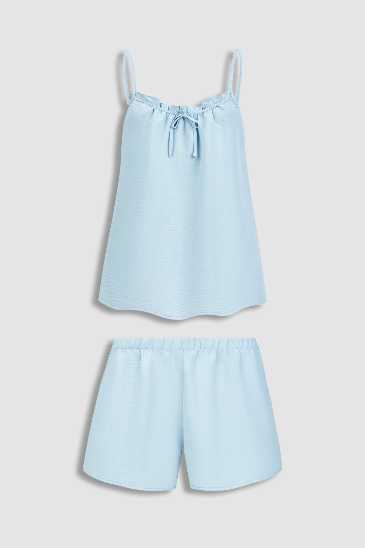 Bộ short Misaki cotton nhăn trơn hai dây - M1117