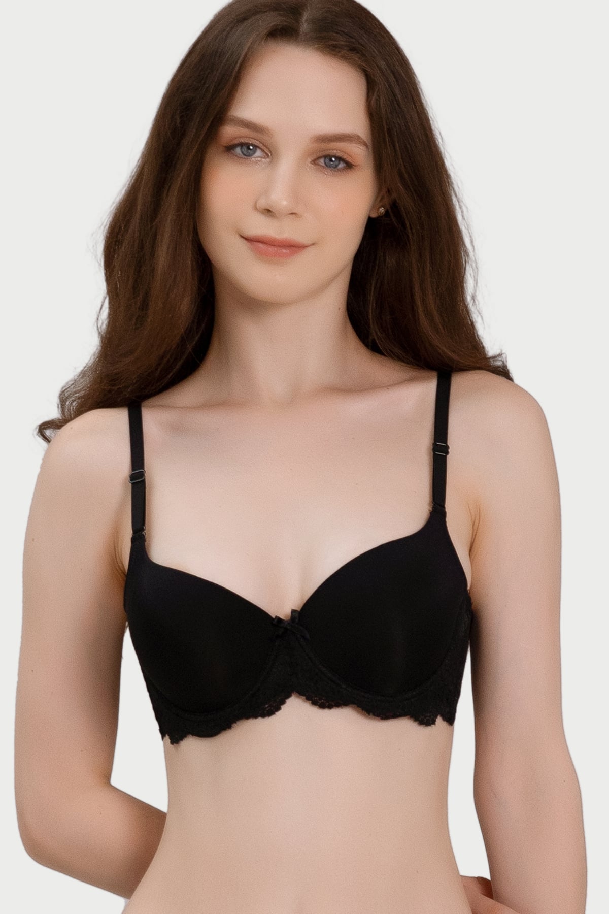Áo ngực Misaki cúp trơn lưng ren - 0113