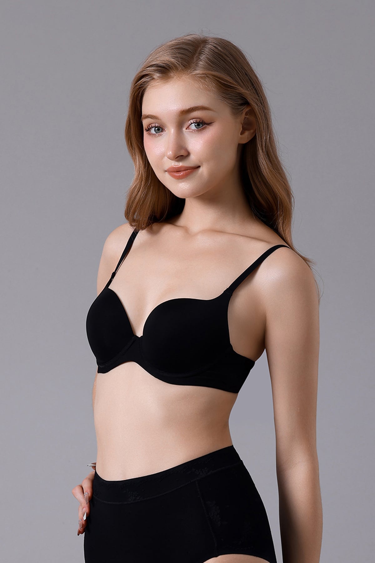 Áo ngực cup 3/4 nữ vera nylon trơn mút vừa - v0652