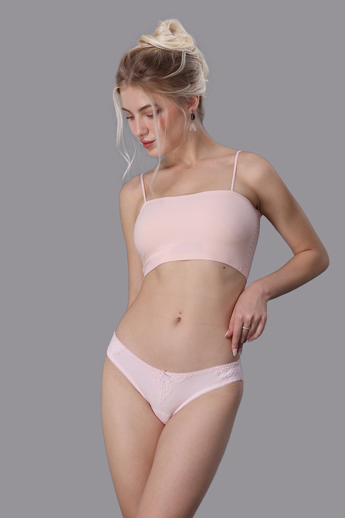 Quần Lót Bikini Nữ Misaki M1026 Polyester Phối Ren