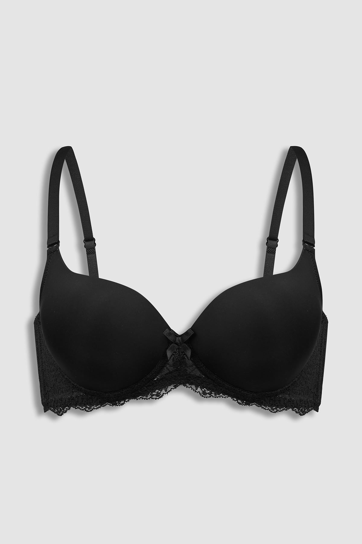 Áo ngực Misaki mút mỏng cúp trơn dây lưng ren - 0108