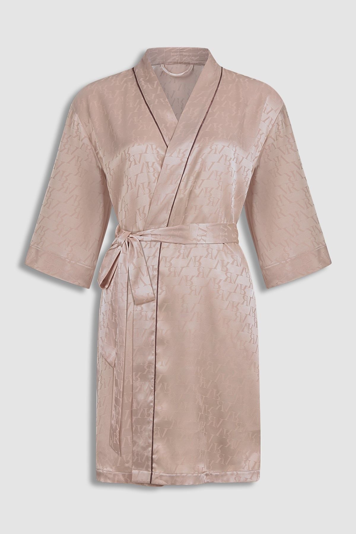 Áo khoác kimono Vera satin Jacquard tay lửng - V0842
