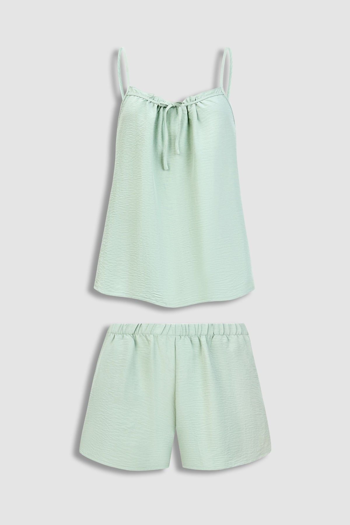 Bộ short Misaki cotton nhăn trơn hai dây - M1117