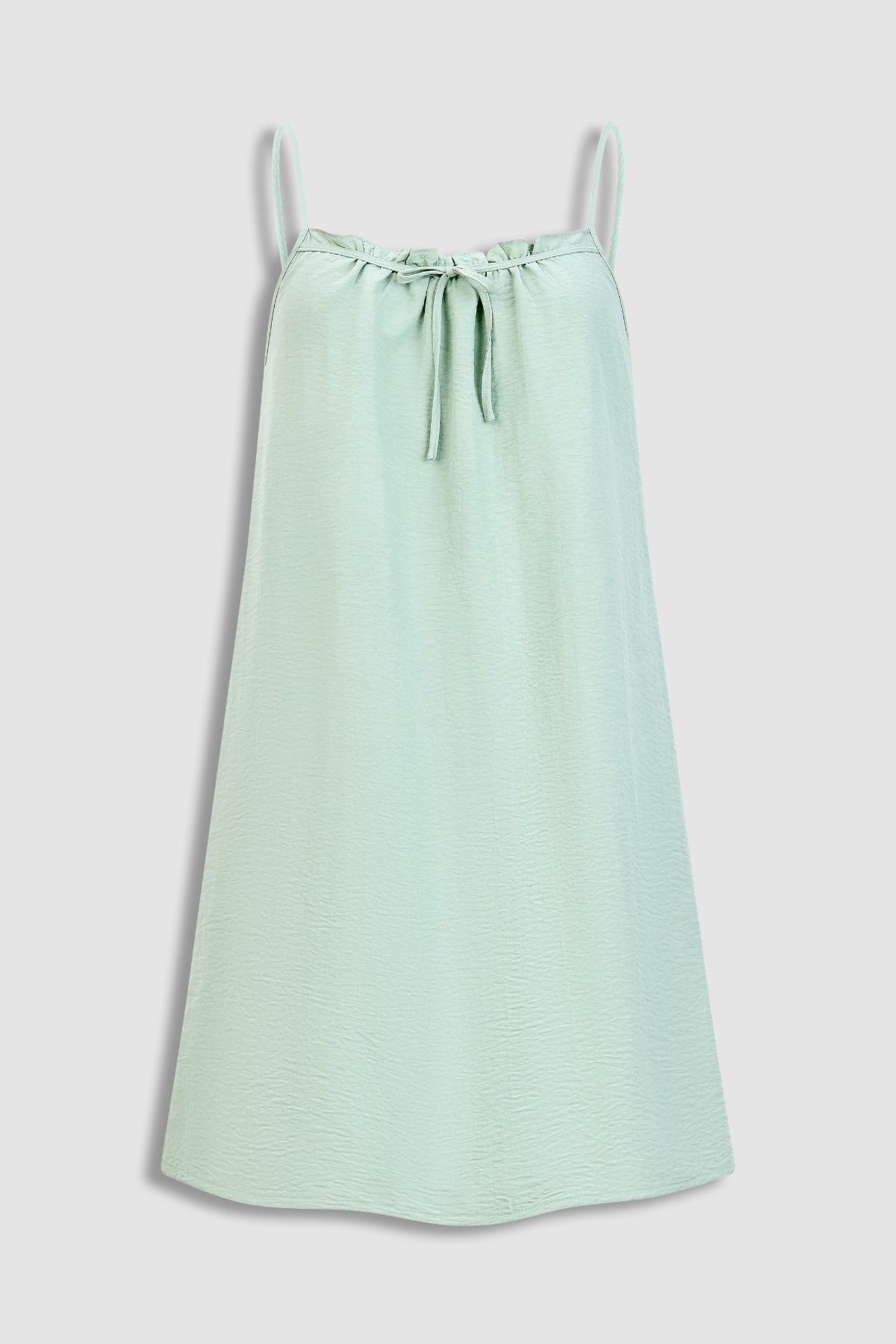Đầm ngắn Misaki cotton nhăn trơn hai dây - M1118
