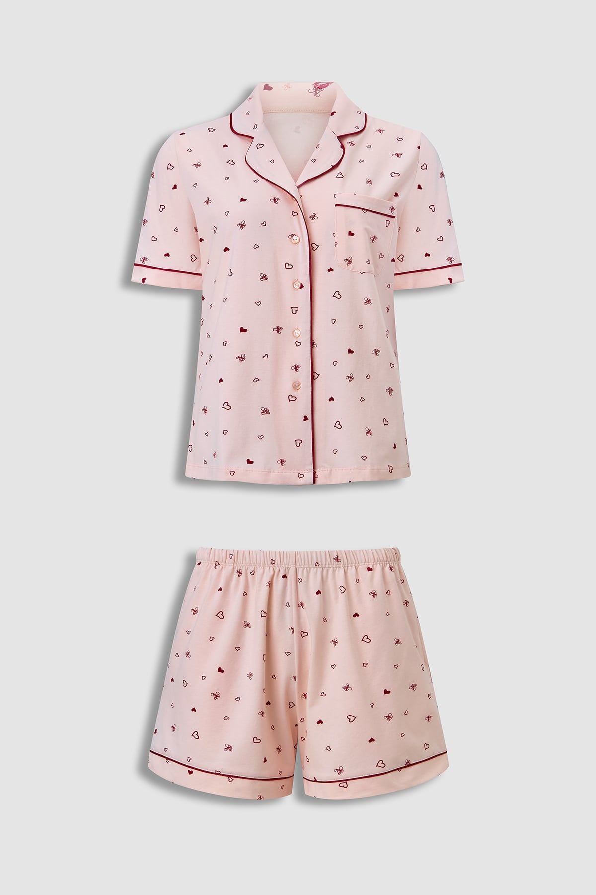 Bộ pijama ngắn nữ Vera cotton spandex in tay ngắn - V0837