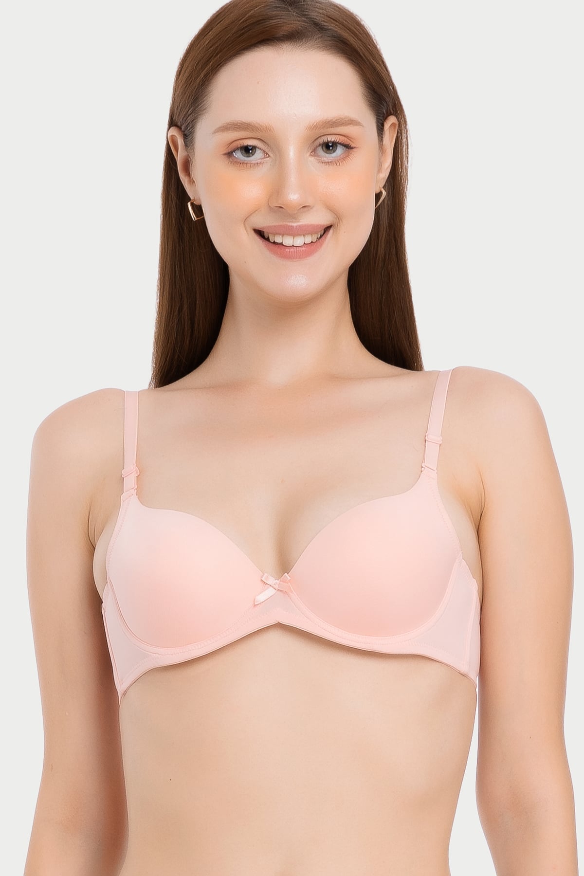 Áo ngực nữ Misaki cúp 3/4 mút vừa nylon trơn M1023