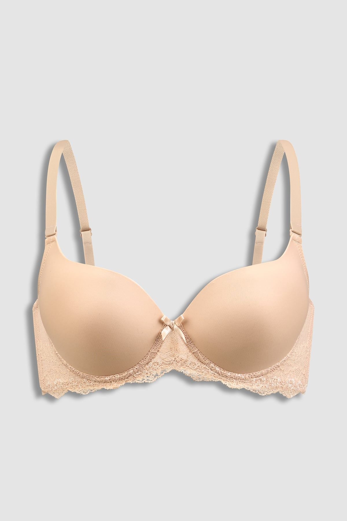 Áo ngực Misaki mút mỏng cúp trơn dây lưng ren - 0108