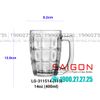 LG-311514(115) - Ly Thủy Tinh Lucky Tropical Mug 400ml | Nhập Khẩu Thái Lan
