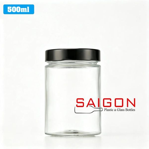 Hũ Trụ 500ml Nắp Thiếc Dày P82 | Hũ Thủy Tinh Nắp Thiếc
