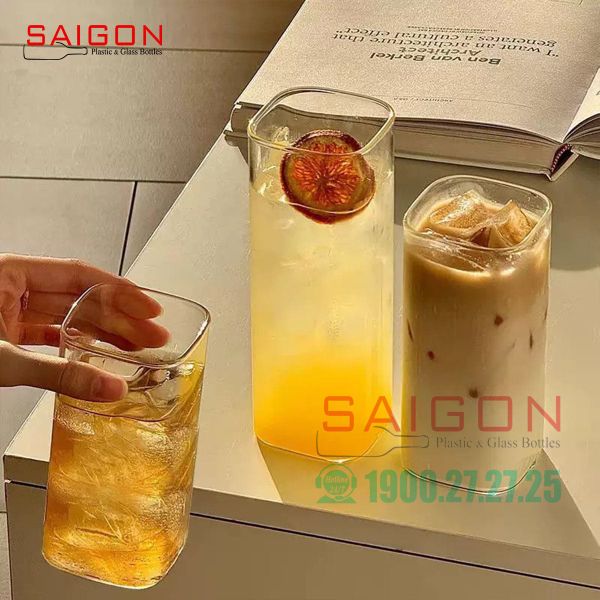 INS 1001-2 - Ly Thủy Tinh INS Borosilicate Plaza Hi Ball Glass 370ml | Thủy Tinh Cao Cấp