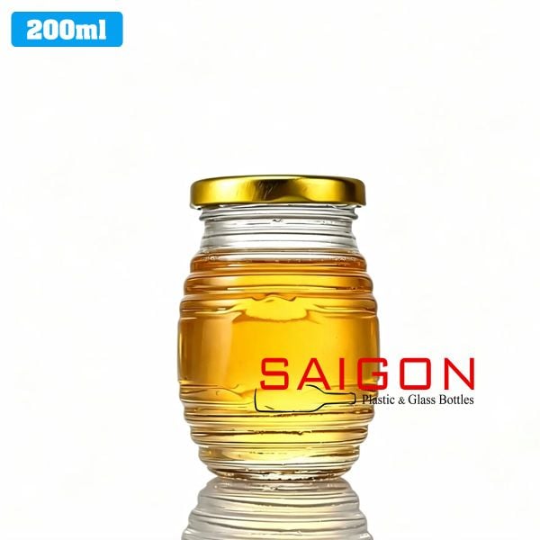 Hũ Ong 200ml | Hũ thủy tinh nắp thiếc