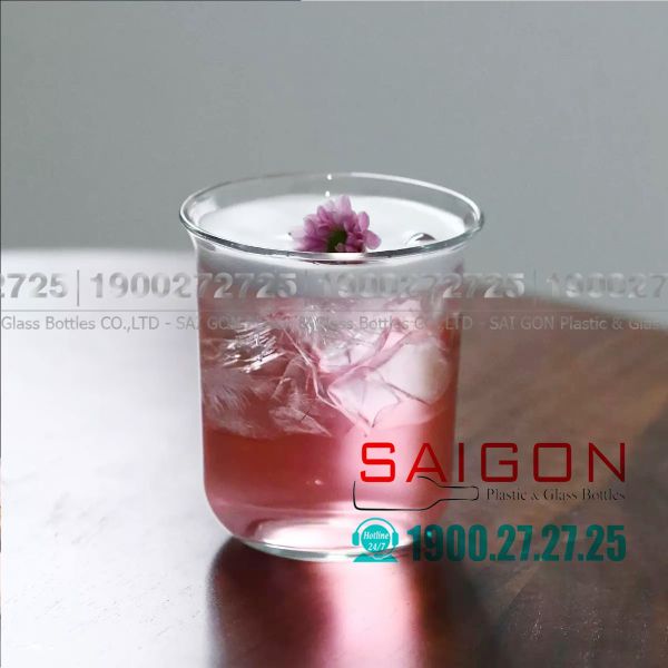 INS LHP9018PG - Ly Thủy Tinh INS Flared Tube Rock Glass 340ml | Thủy Tinh Cao Cấp