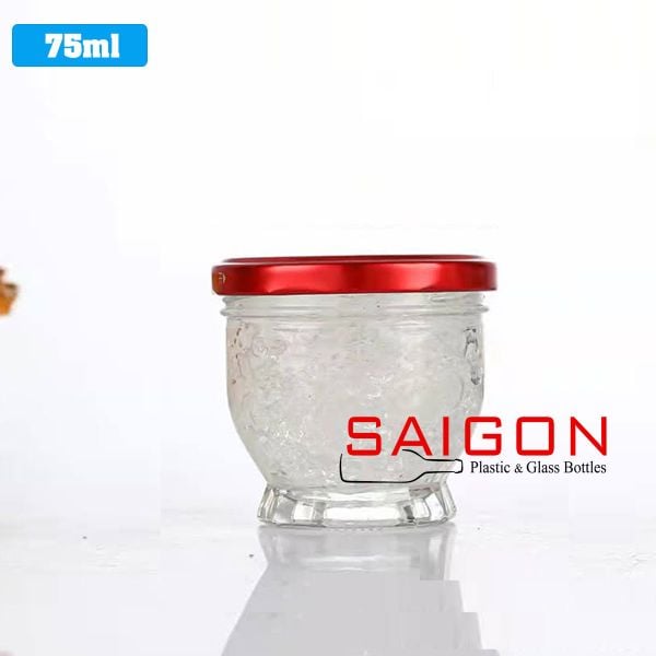 Hũ Thủy Tinh Sen Lùn Đựng Yến 75ml