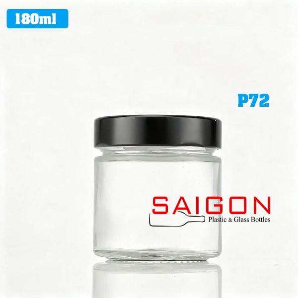 Hũ Trụ 180ml Nắp Thiếc Dày P70 | Hũ Thủy Tinh Nắp Thiếc