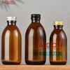 Chai Tròn Bầu Hỗ Phách 500ml  | Chai thủy tinh nắp nhôm
