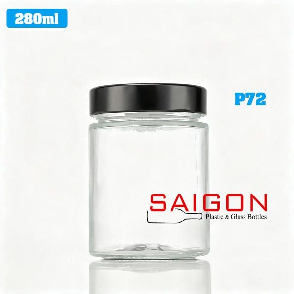 Hũ Trụ 280ml Nắp Thiếc Dày P70 | Hũ Thủy Tinh Nắp Thiếc