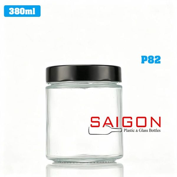 Hũ Trụ 380ml Nắp Thiếc Dày P82 | Hũ Thủy Tinh Nắp Thiếc