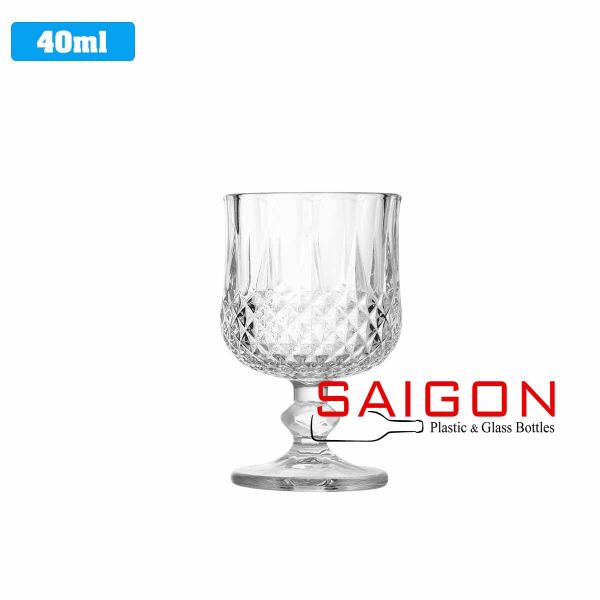 Deli DSKB161-1C - Ly thủy Tinh Có Chân Deli Diamond Liqueur Glass 40ml | Thủy Tinh Cao Cấp