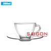 Ocean ( P00671+ P00640 ) - Bộ Tách Thủy Tinh Ocean Cosmo Tea Cup 200ml ( Đĩa + Tách ) | Nhập Khẩu Thái Lan