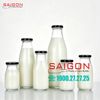 Chai Sữa Tròn 150ml | Chai thủy tinh nắp thiếc