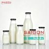 Chai Sữa Tròn 500ml | Chai thủy tinh nắp thiếc