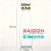 Chai Sữa Tròn 500ml | Chai thủy tinh nắp thiếc